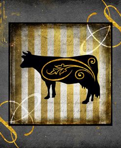 Gold Welcome To Our Bistro Cow 2