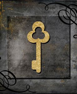 Grunge Gold Crown Key