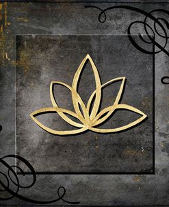 Grunge Gold Crown Lotus