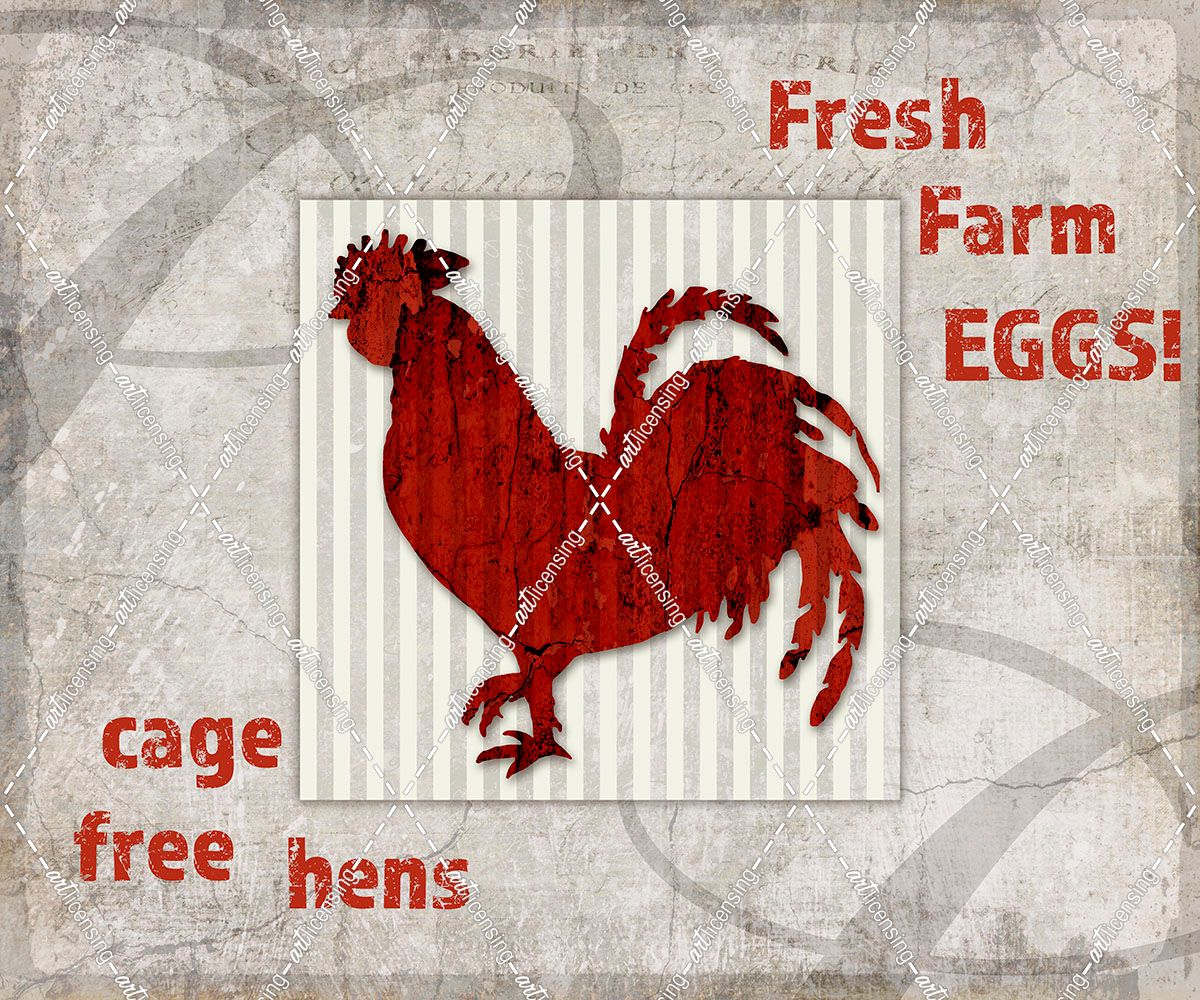 Decortive Pattern Farm Fresh Chicken