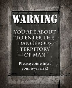 Welcome To Man Cave Warning