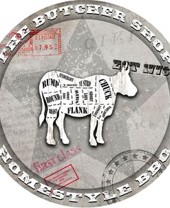American Butcher Shop Round Cow