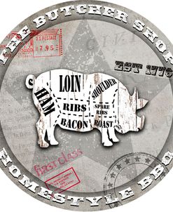 American Butcher Shop Round Pig