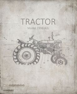 Industrail Farm Tractor Blue Print_BW2