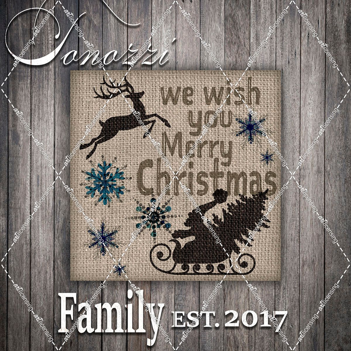 Personalized Christmas Sign V8
