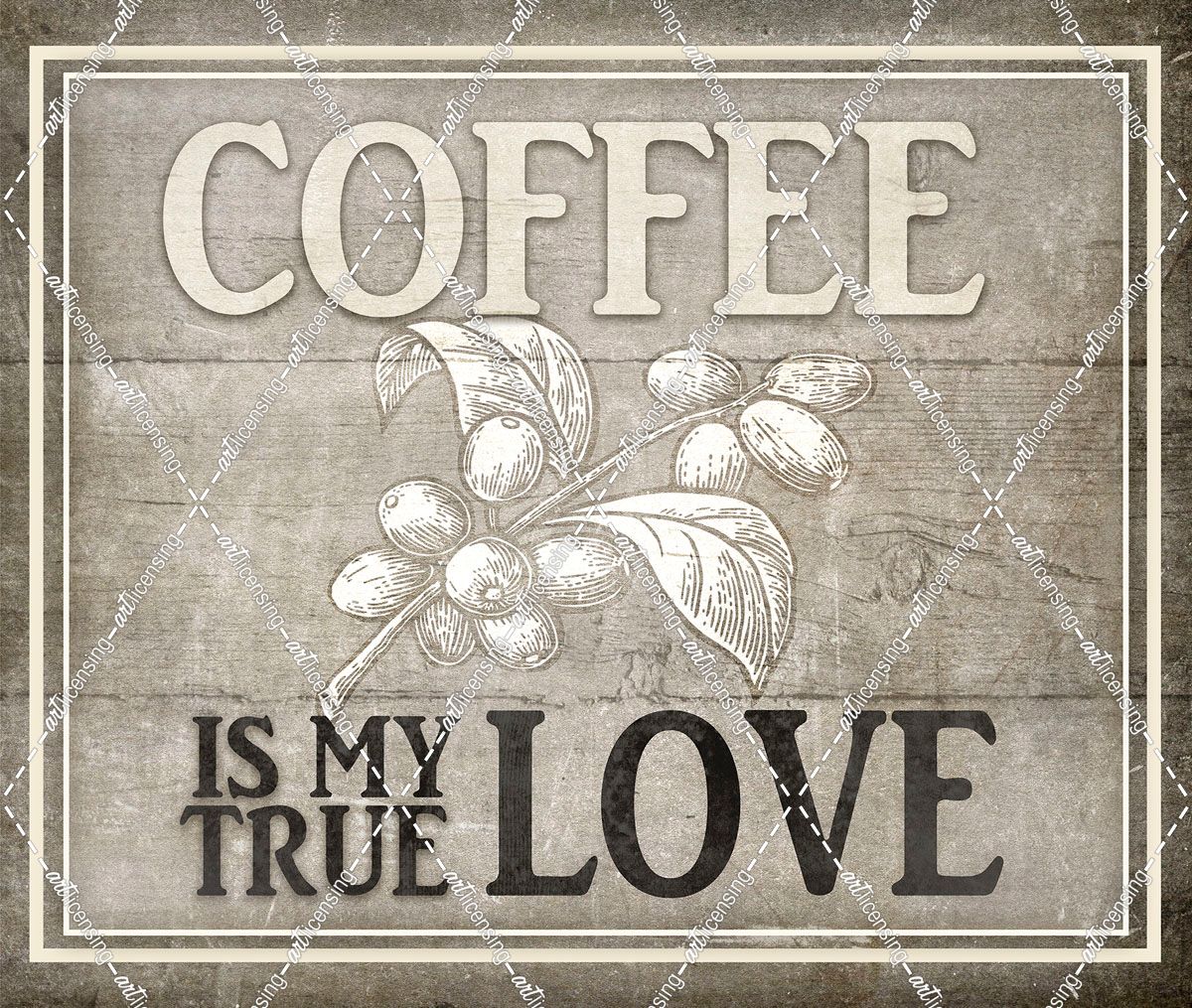 Vintage Farm Sign –  Coffee True Love