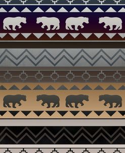 Bear Pattern Sunset Gradient