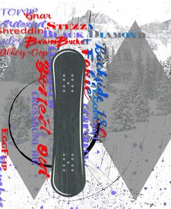 Extreme Snowboarder Word Collage