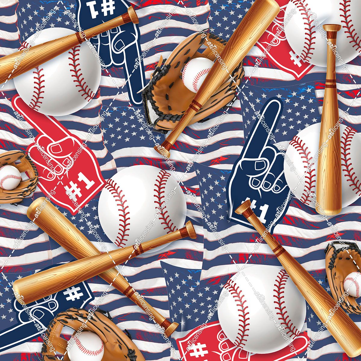 American Baseball Pattern 03