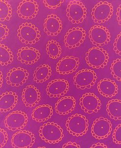 Purple And Orange Flower Pattern