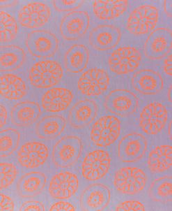 Light Purple And Neon Orange Flower Pattern