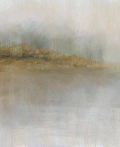 Golden Brush Landscape Abstraction