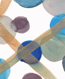 Blue Circles And Gold Lines 2