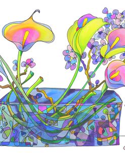 Calla Lilly And Hydrangea Hallucination