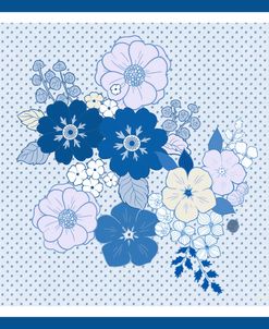 Blue and White 70’s Floral