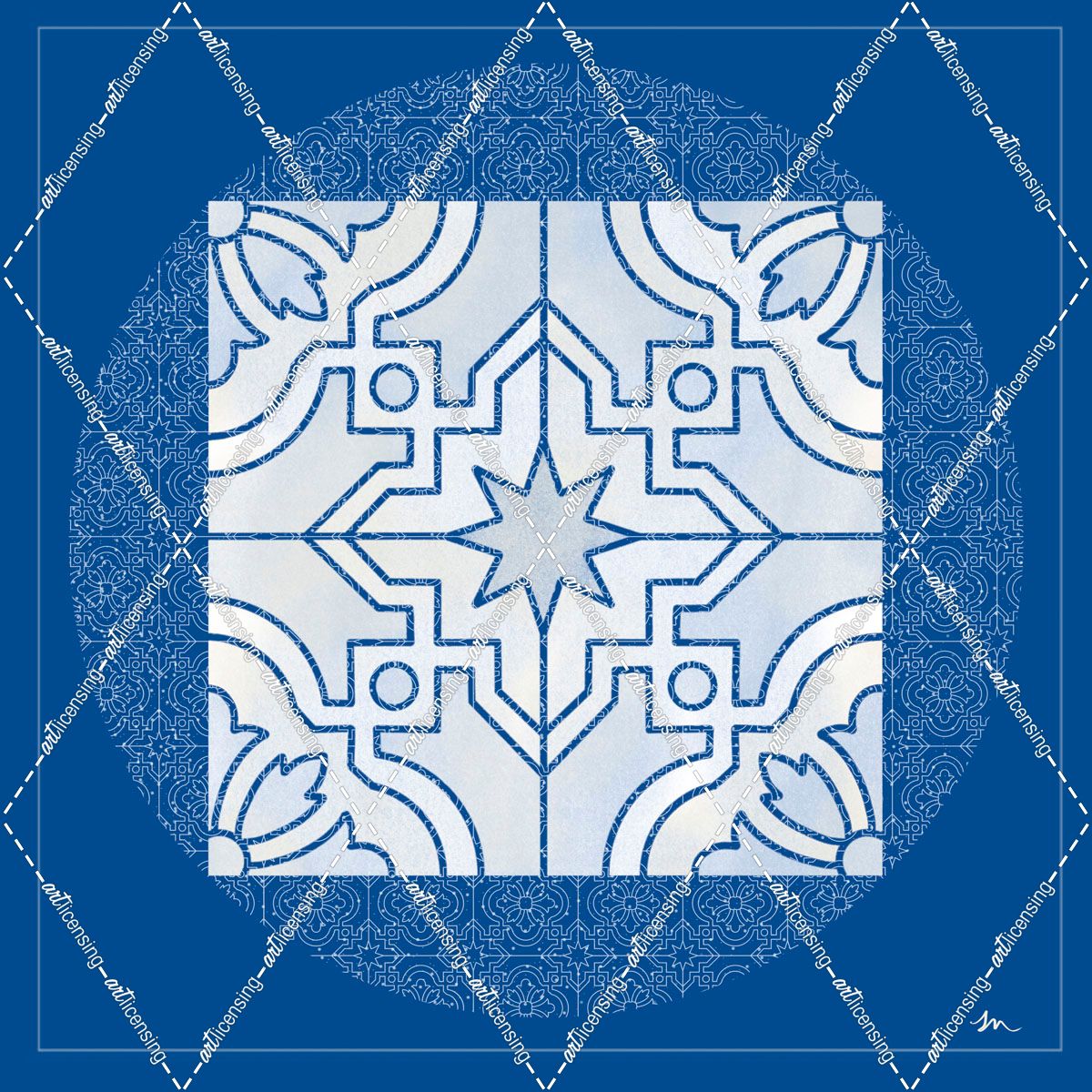 Blue and White Mosaic