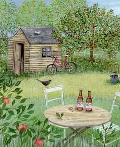 Apple Trees and Garden Table