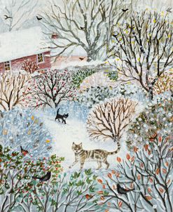 Cottage Garden with Cats