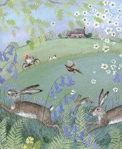Hares and Bluebells