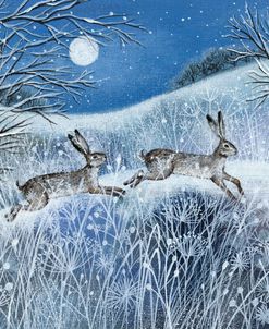 Moon, Snow and Hares