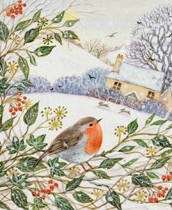 Winter Cottage and Robin