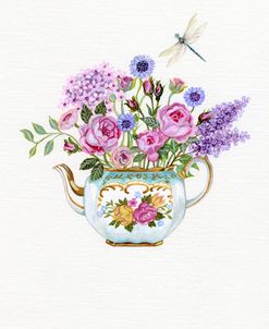 Vintage Teapot and Flowers