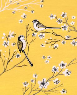 White Blossom on Yellow