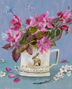 Pink Blossom In A Vintage Mug