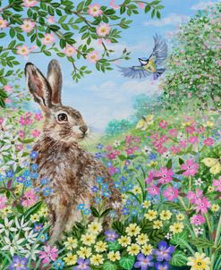 Hare And Spring Flowers