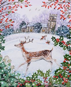 Deer, Church And Berries