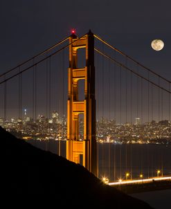 Golden Gate and Moon