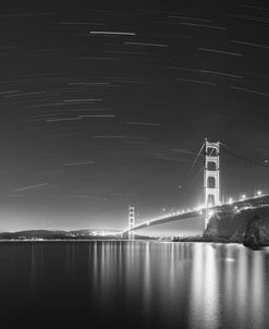 Golden Gate and Stars BW