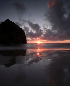 Haystack Rock sunset