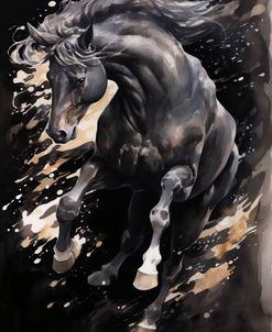 Majestic Black Horse