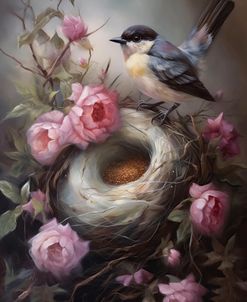 Bird In Nest With Dream Flowers (8)
