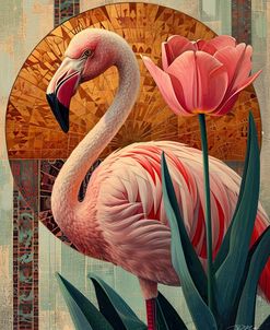 Flamingo And Tulip Abstract 2