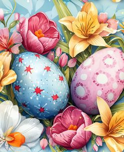 Blue And Pink Eggs Patterns