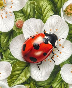 Watercolor Ladybug Spring Patterns 1