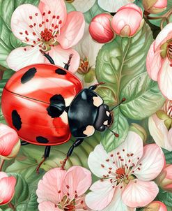 Watercolor Ladybug Spring Patterns 2