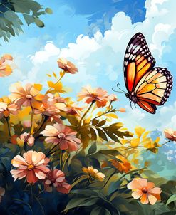 Butterfly Among The Flowers 2