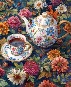 Tea Among The Flowers
