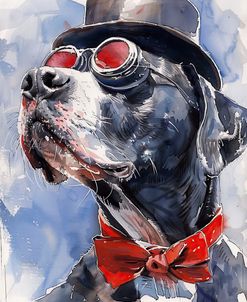 Dog With Glasses And Hat 1