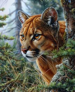 Portrait Of A Mountain Lion