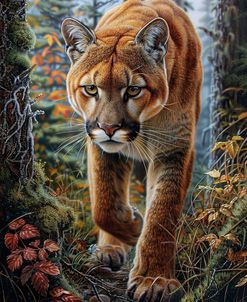 Mountain Lion In The Forest 1