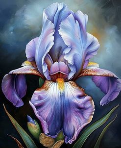 Iris Blue Painted