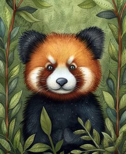 Red Panda Among The Leaves