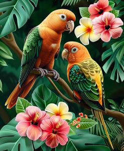 Hawaiian-Style Parrots