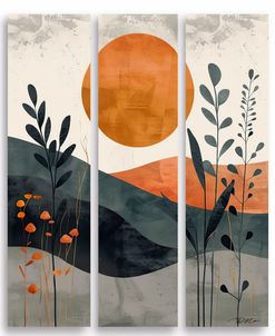 Pink Midcentury Original Exclusive Geometric Moon And Sun 1