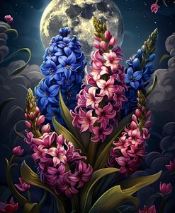 Lunar Hyacinths Pink And Blue 1