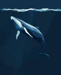 Whale Blue Minimalist Design